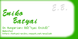 eniko batyai business card